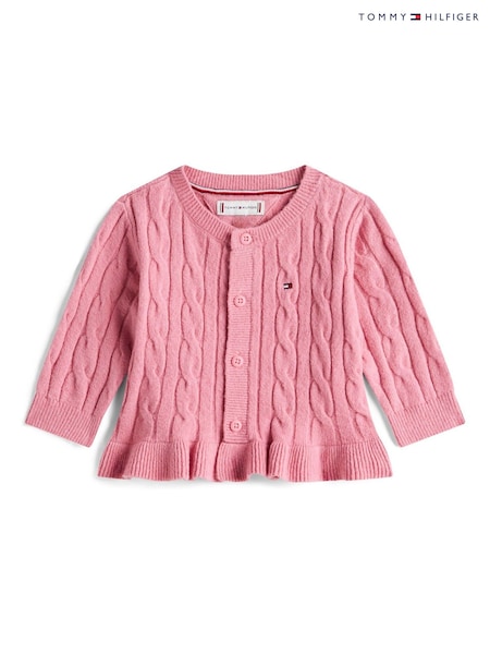 Tommy Hilfiger Pink Varsity Sweatshirt And Joggers Set (Y14614) | AED320