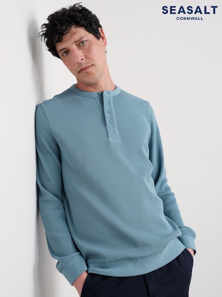 Seasalt Cornwall Mens Brigantine Henley Top in Cotton (Y14652) | 76 €