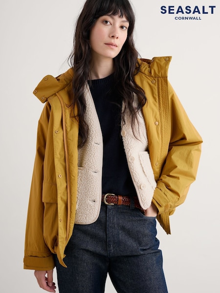 Seasalt Cornwall Yellow Portheras Waterproof Jacket (Y14703) | €190