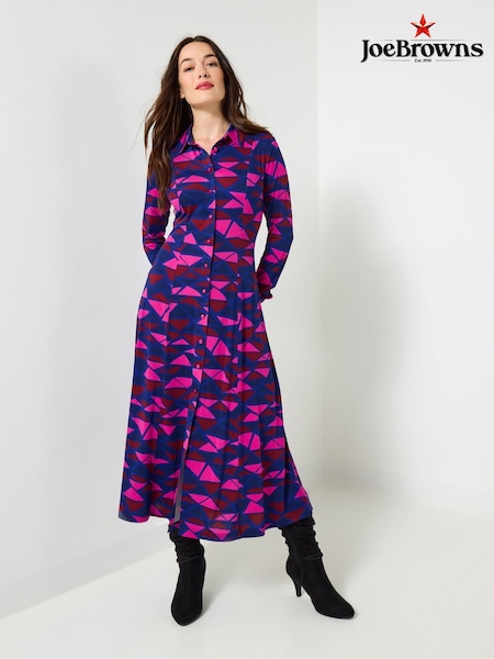 Joe Browns Geo Print Midi Shirt Dress (Y14780) | R$ 590