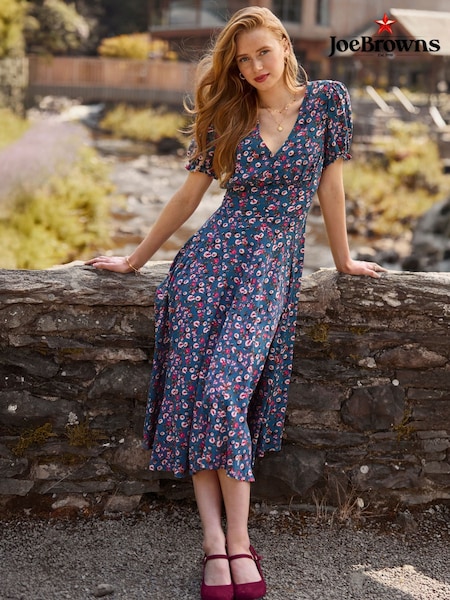 Joe Browns Blue Floral Print Ditsy Tea Dress (Y14819) | €80