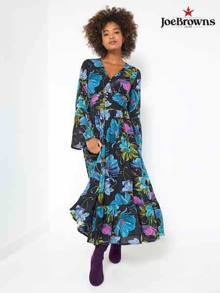 Joe Browns Black Floral Boho Maxi Dress (Y14821) | €106