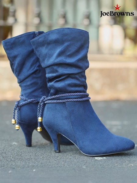 Azul - Joe Browns Cord Rope Detail Slouch Boots (Y14833) | R$ 640