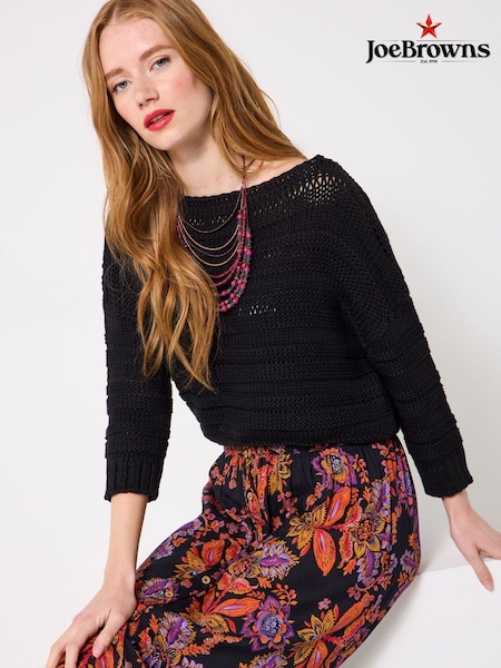 Joe Browns Black Boat Neck Knit Jumper (Y14834) | €66