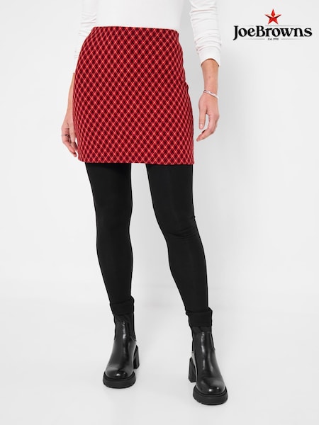 Joe Browns Red Comfortable Check Skirted Leggings (Y14835) | €57
