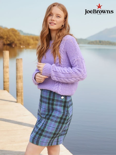 Joe Browns Blue Check Mini Skirt (Y14853) | €71