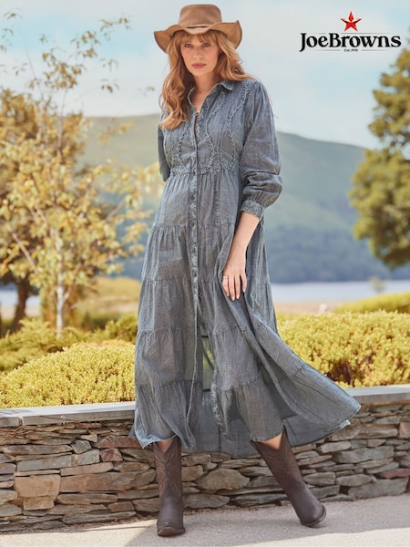 Joe Browns Grey Embroidered Shirt Dress (Y14858) | R$ 690