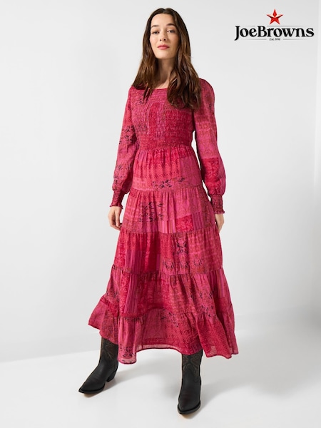 Joe Browns Pink Boho Patchwork Midi Dress (Y14861) | €93