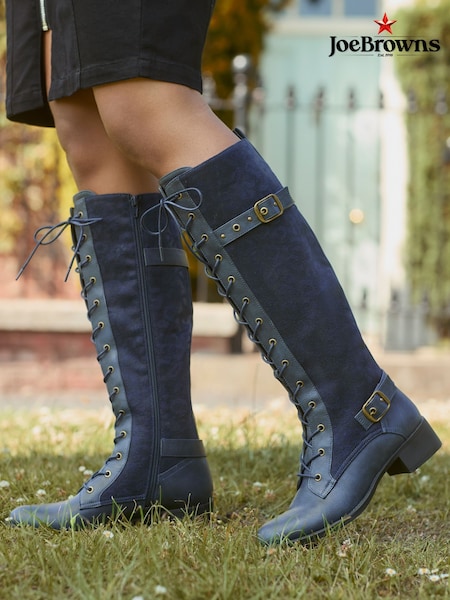 Joe Browns Leopard Print Lace Up Riding Boots (Y14863) | R$ 690