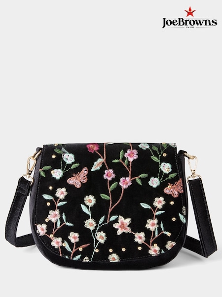 Joe Browns Green Magentic Button Clasp Velvet Cross-Body Bag (Y14869) | €73