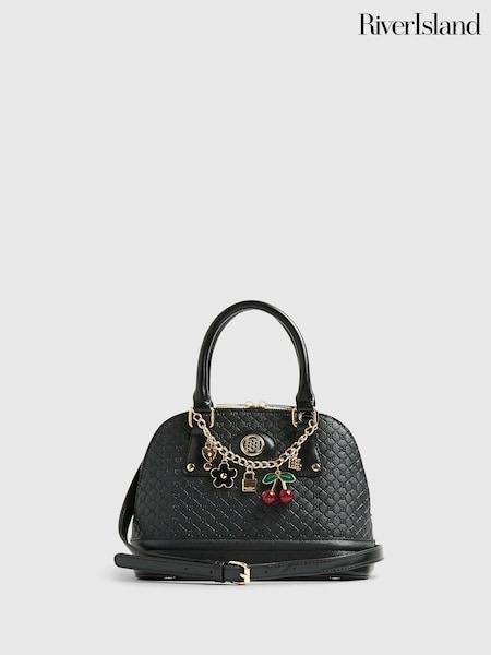 River Island Black Embossed Tote Bag (Y14884) | €56