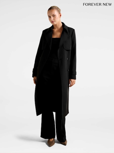 Forever New Black Delilah Soft Trench Coat (Y14920) | €159