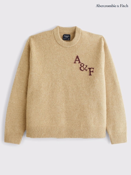 Abercrombie & Fitch Icon Fuzzy Crew Neck Jumper (Y14999) | R$ 640