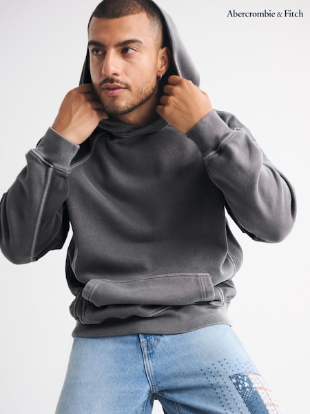 Abercrombie & Fitch Grey Essential Popover Hoodie (Y15007) | €86
