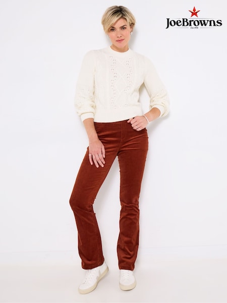 Joe Browns Orange Petite Bootcut Moleskin Trousers (Y15090) | €72