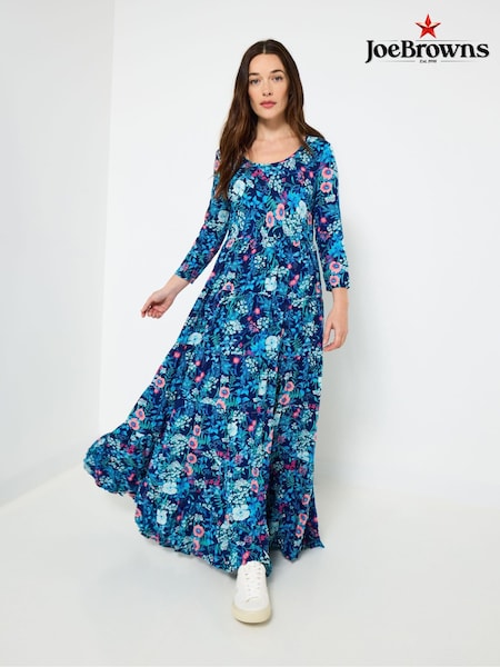 Joe Browns Blue Petite Crinkle Cotton Maxi Dress (Y15100) | €93