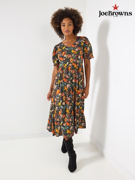 Joe Browns Green Vintage Autumn Floral Dress (Y15102) | €80