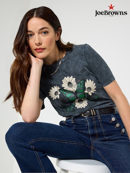 Joe Browns Grey Vintage Bloom T-Shirt (Y15104) | €42