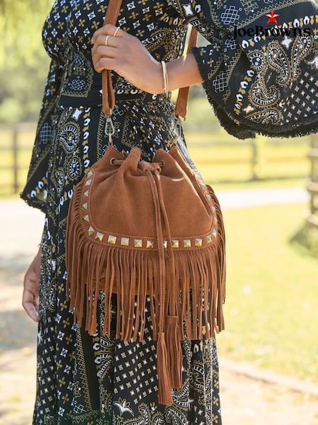 Joe Browns Brown Western Leather Suede Bag (Y15106) | €92