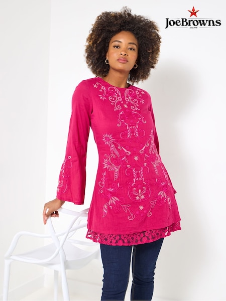 Joe Browns Pink Pink Embroidered Top (Y15109) | €80
