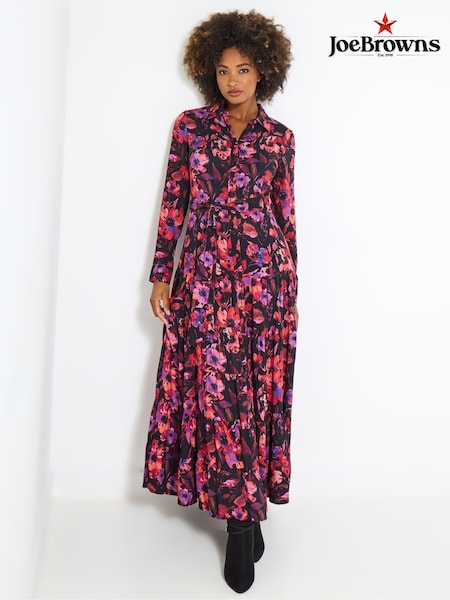 Joe Browns Floral Shirt Maxi Dress (Y15111) | R$ 690