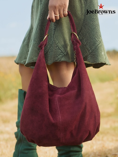 Joe Browns Red Suede Fastened Boho Suede Bag (Y15127) | €86