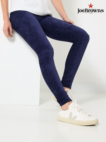 Joe Browns Blue Stretch Ribbed Velour Leggings (Y15135) | €64