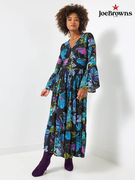 Joe Browns Black Petite Floral Boho Maxi Dress (Y15146) | €113