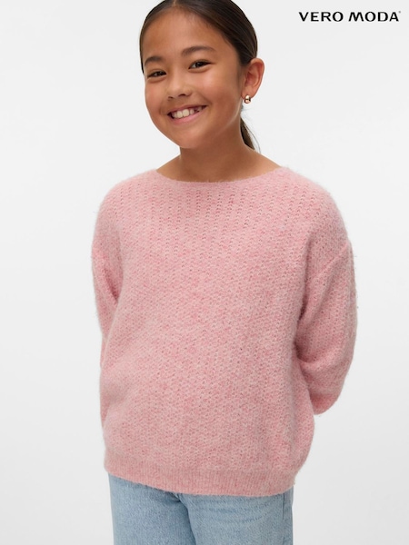 VERO MODA Pink Long Sleeve Knitted Jumper (Y15203) | AED128