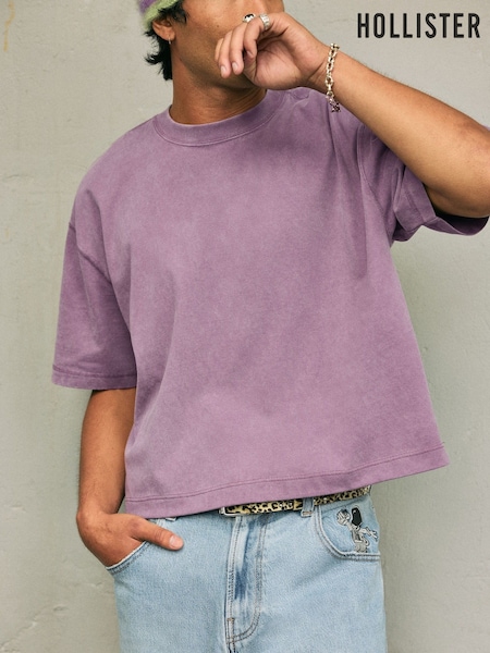 Cropped Boxy Crew Neck T-Shirt (Y15207) | €30