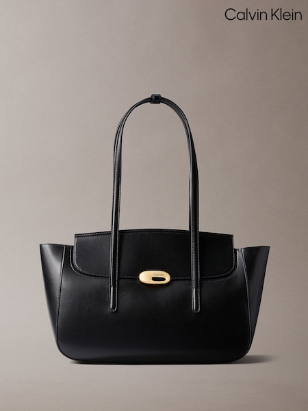 Calvin Klein Black Top Flap Tote Bag (Y15218) | R$ 1.680