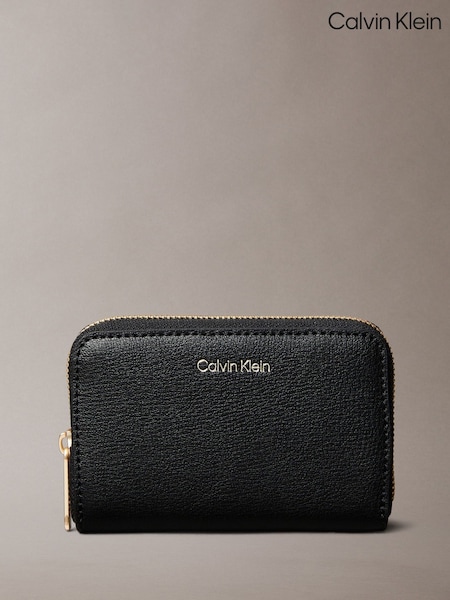 Calvin Klein Black Foil Logo Square Zip Wallet (Y15236) | €73