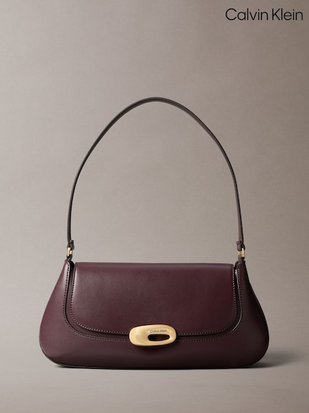 Calvin Klein Brown Top Flap Shoulder Bag (Y15243) | €198