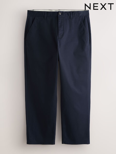 Marineblau - Relaxed Fit Cotton Rich Stretch Chinos