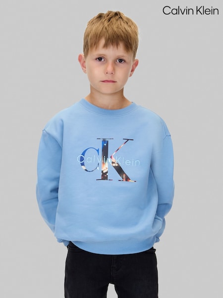 Calvin Klein Blue Logo Sweatshirt (Y15276) | €105