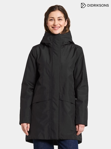 Didriksons Cajsa Womens Waterproof Black Coat (Y15303) | R$ 2.075