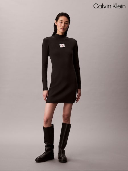 Calvin Klein Cotton Knit Roll Neck Dress (Y15329) | ‏641 د.إ.‏