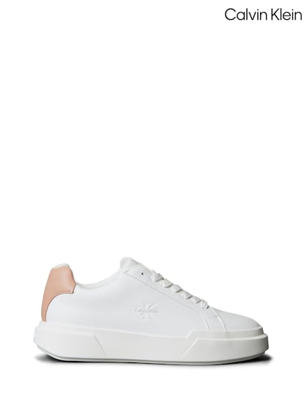 Calvin Klein White Leather Durable Traction NYC Trainers (Y15483) | R$ 1.185