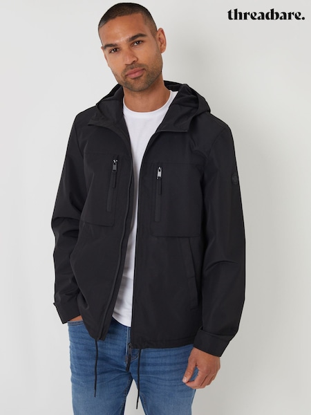 Threadbare Black Microfleece Lined Hooded Jacket (Y15515) | €71