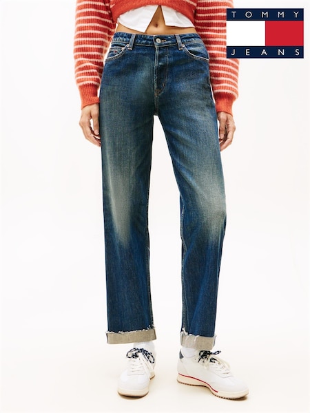 Tommy Jeans Blue Mid Rise Slim Straight Jeans (Y15545) | €133