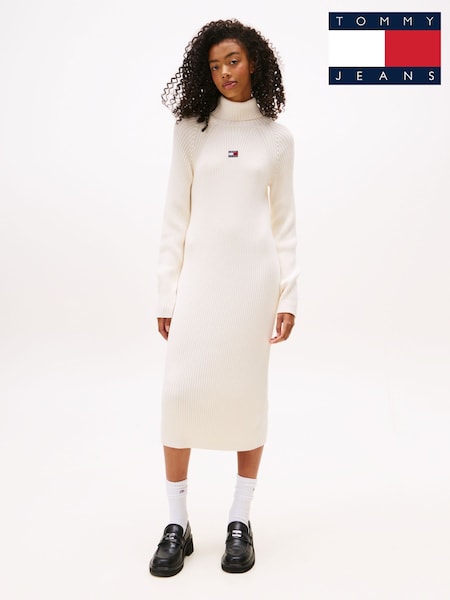 Tommy Jeans White Badge Maxi Jumper Dress (Y15552) | 544 QAR