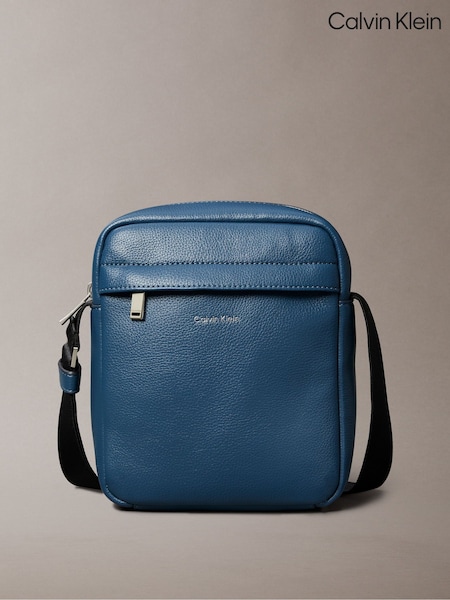 Calvin Klein Blue Micro Pebble Reporter Bag (Y15578) | AED437