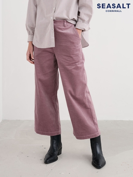 Seasalt Cornwall Purple Asphodel Cord Trousers (Y15601) | 346 QAR