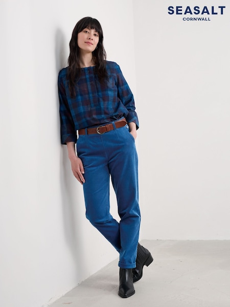 Seasalt Cornwall Blue Crackington Tapered Trousers (Y15604) | 346 QAR