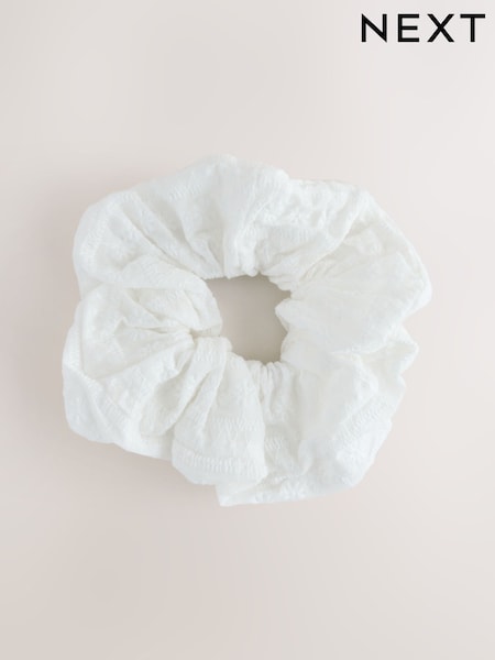 Black/White Broderie Scrunchie (Y15632) | $20