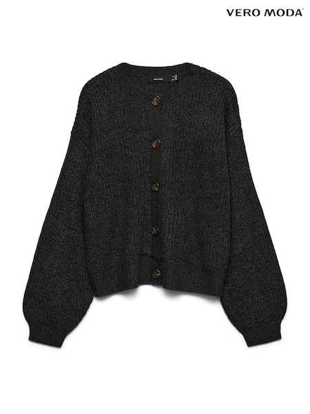 VERO MODA Black Button Down Round Neck Cardigan (Y15656) | 119 QAR