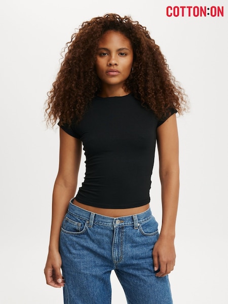 Cotton On Black All Day Crew T-Shirt (Y15917) | 89 QAR