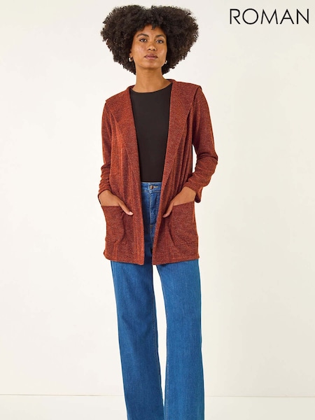 Roman Brown Longline Hooded Cardigan (Y16014) | €48