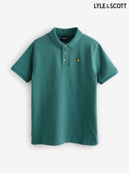 Lyle & Scott Green Plain Polo Shirt (Y16175) | AED233