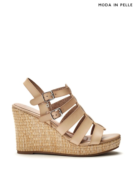 Moda in Pelle Keelie High Raffia Wedge Sandals (Y16215) | €104